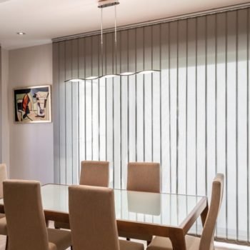 custom made vertical blinds for dinning room light grey