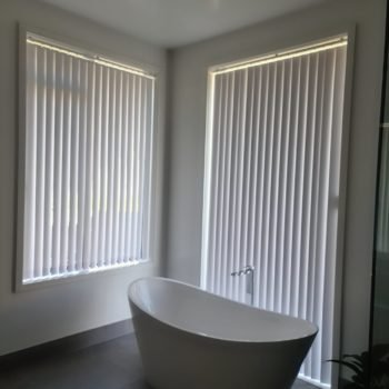 new installation of vertical blinds for bathroom