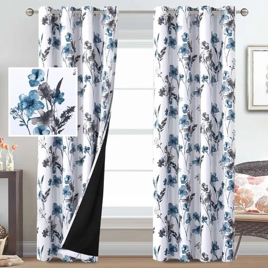 100% BLACKOUT,THERMAL,FLORAL AMD STYLISH WHITE COLOUR CURTAINS FOR BEDROOM AND LIVING ROOM BY DUBAI BLINDS
