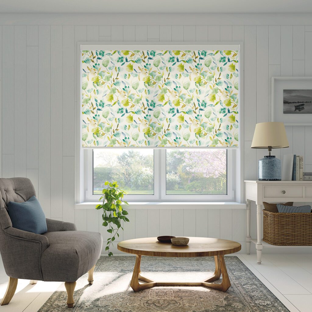 DIGITALL FLORAL PRINTED ROLLER BLINDS FOR PRIVACY AND LIGHT CONTROL BY DUBAI BLINDS