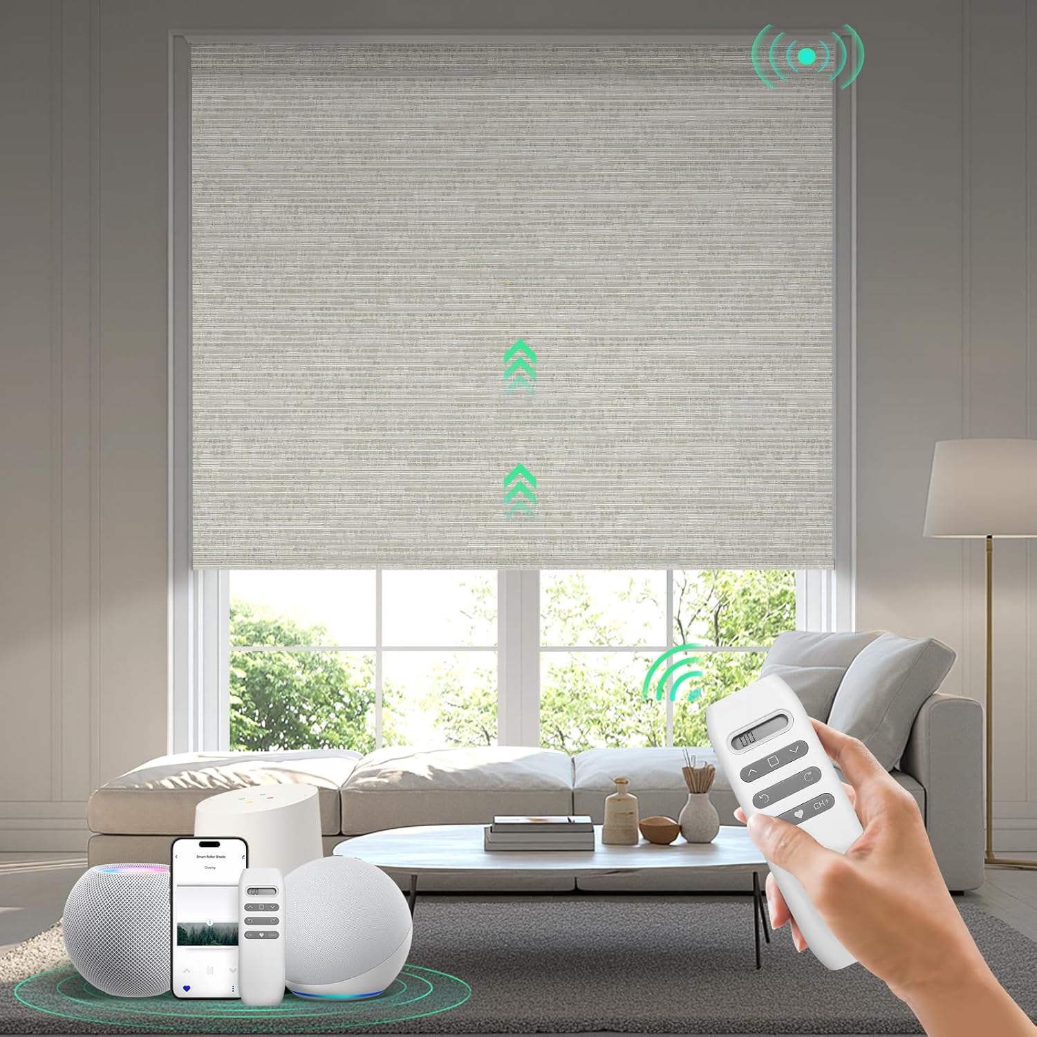 MOTORIZED BLINDS WITH REMOTE BY DUBAI BLINDS FOR LIVING ROOM AREAS